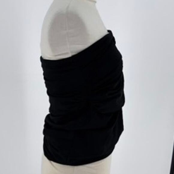 Elizabeth and James Tube Top Ruched Black Size Medium - Picture 4 of 4